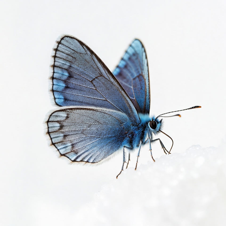 Blue butterfly on white background Blue butterfly on white background