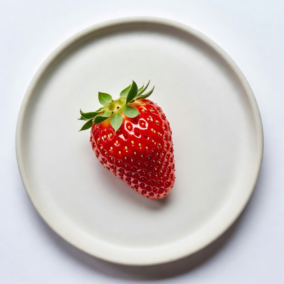 Fresh strawberry on white plate Fresh strawberry on white plate