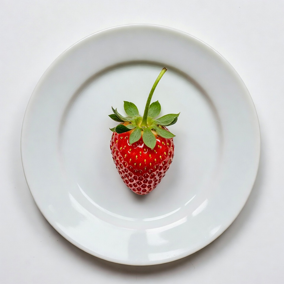 Strawberry on white plate Strawberry on white plate