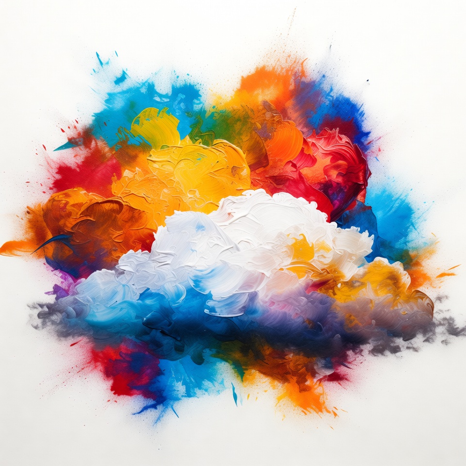 Colorful Paint Splash Cloud Colorful Paint Splash Cloud