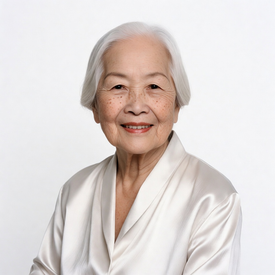 Elderly Asian woman smiling Elderly Asian woman smiling