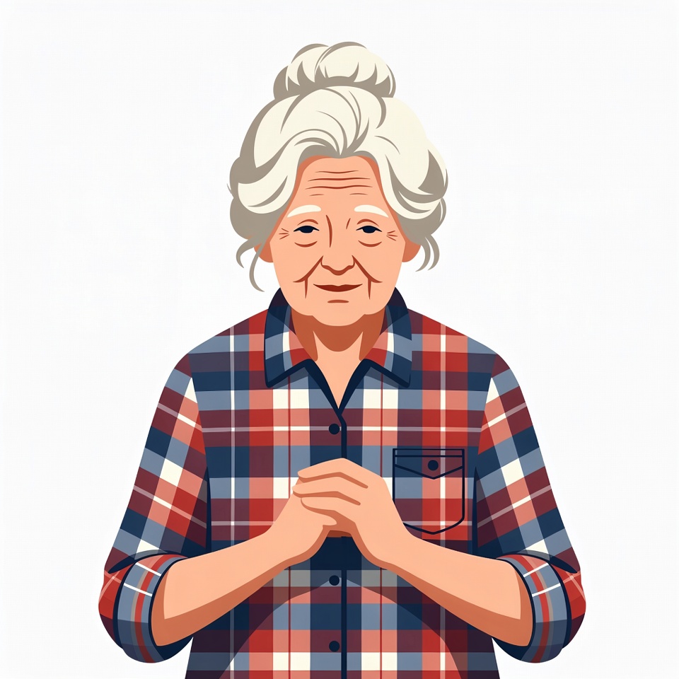 Elderly woman praying with clasped hands Elderly woman praying with clasped hands