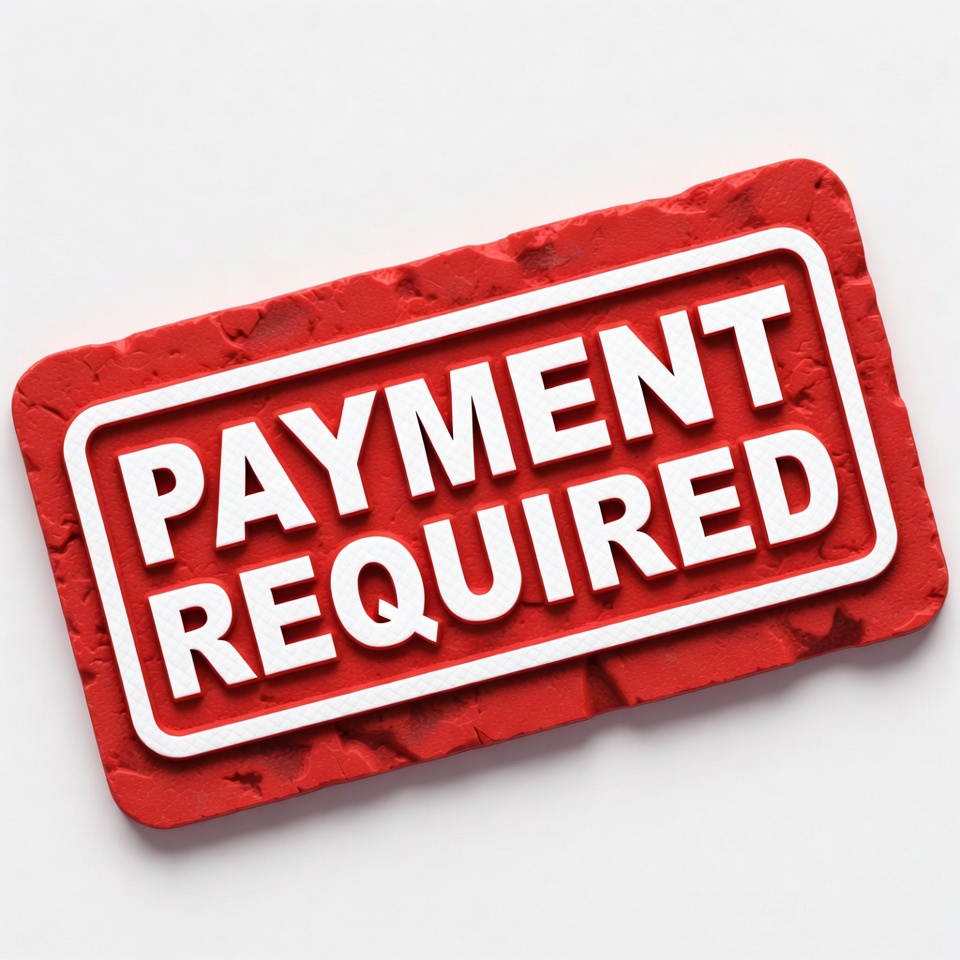 Payment Required Red Rubber Stamp Payment Required Red Rubber Stamp