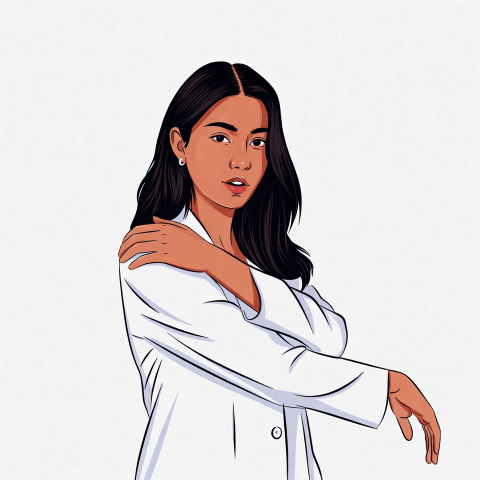 Asian woman in white blazer Asian woman in white blazer