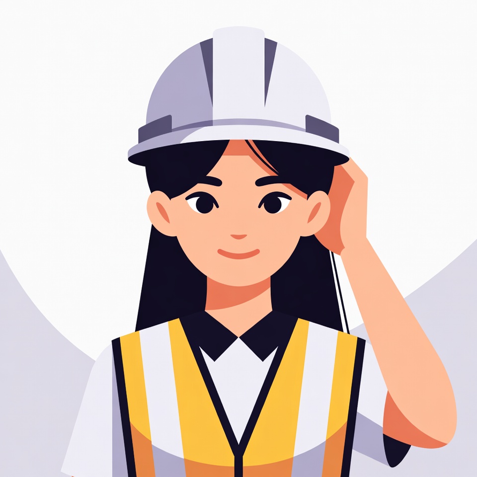 Asian woman engineer in hard hat Asian woman engineer in hard hat