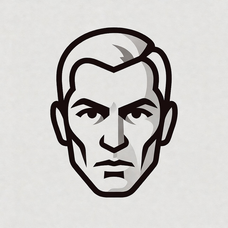 Intense man portrait illustration Intense man portrait illustration