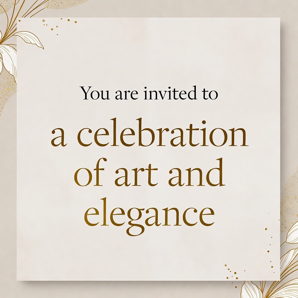 Art and Elegance Celebration Invitation Art and Elegance Celebration Invitation