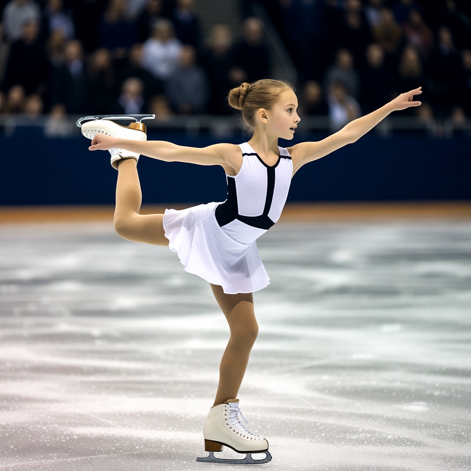 Girl figure skating on ice Girl figure skating on ice