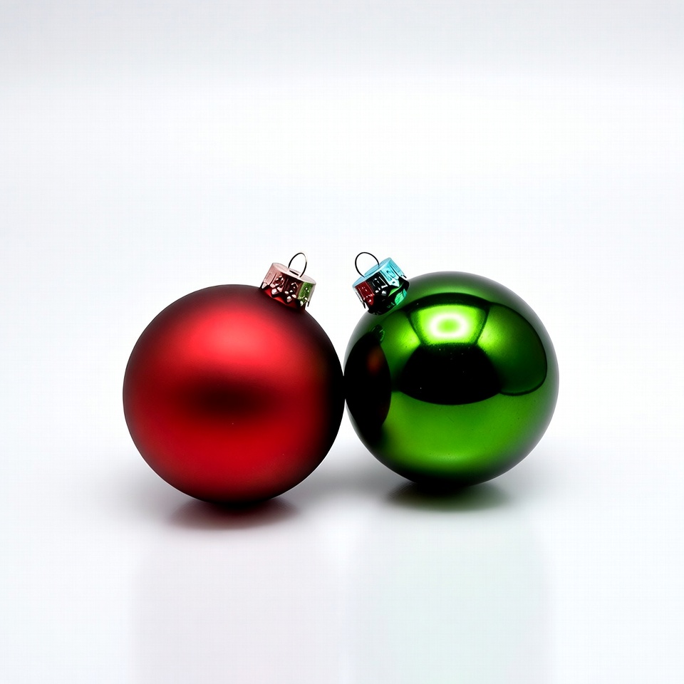 Red and Green Christmas Ornaments Red and Green Christmas Ornaments