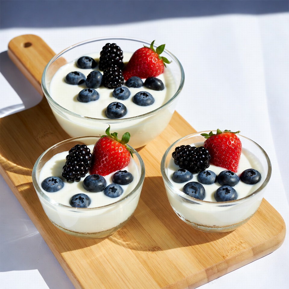 Yogurt Parfaits with Berries on Board Yogurt Parfaits with Berries on Board