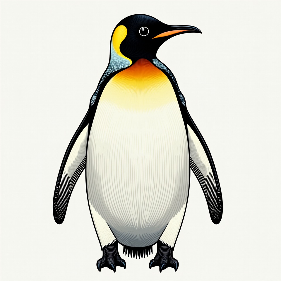 King Penguin Illustration King Penguin Illustration