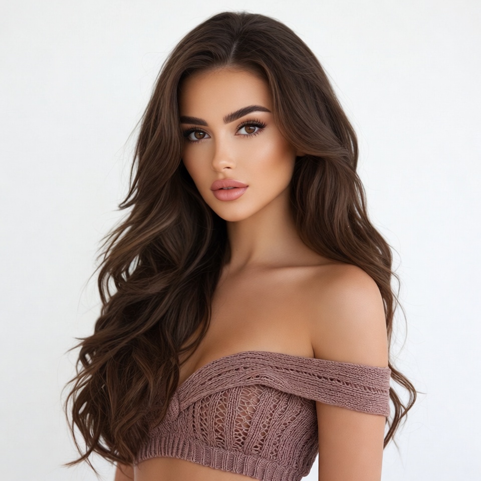 Beautiful woman in off-shoulder top Beautiful woman in off-shoulder top