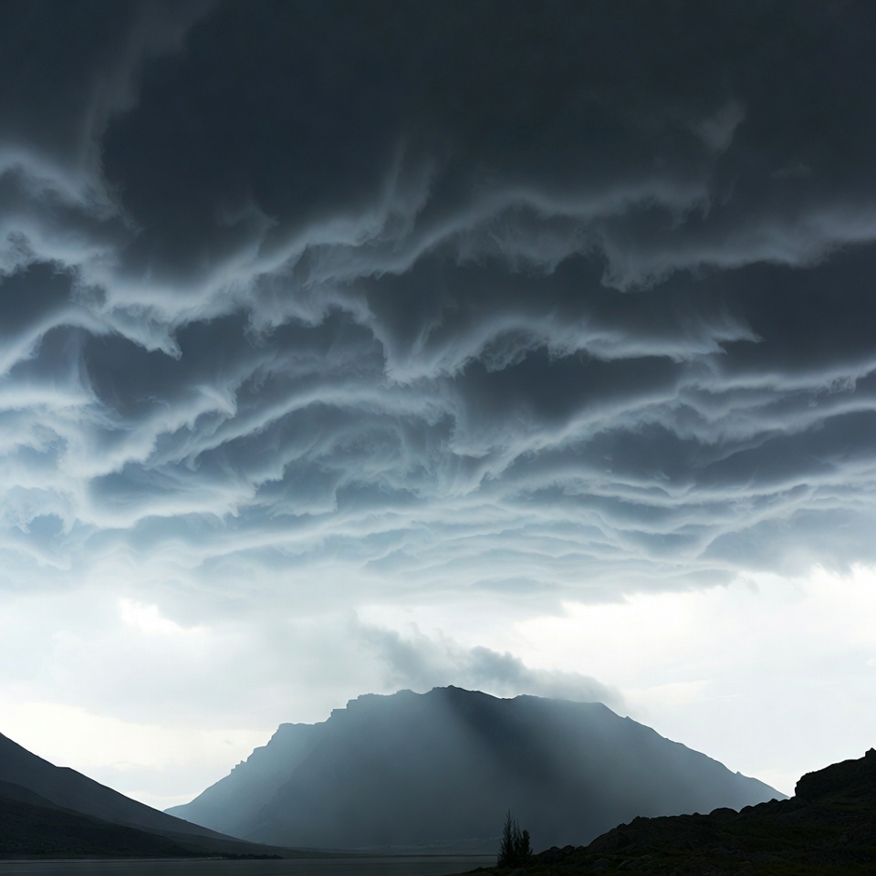 Dramatic Storm Clouds Over Mountains Dramatic Storm Clouds Over Mountains