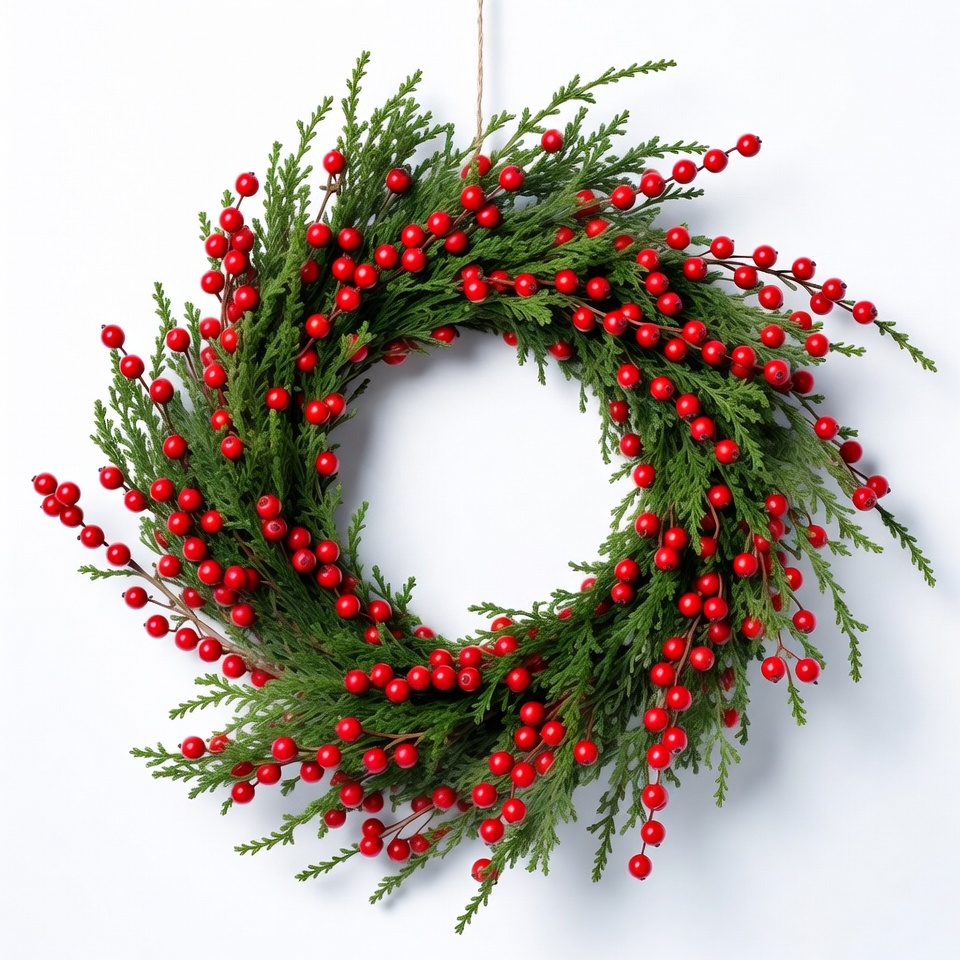Red Holly Berry Christmas Wreath Red Holly Berry Christmas Wreath