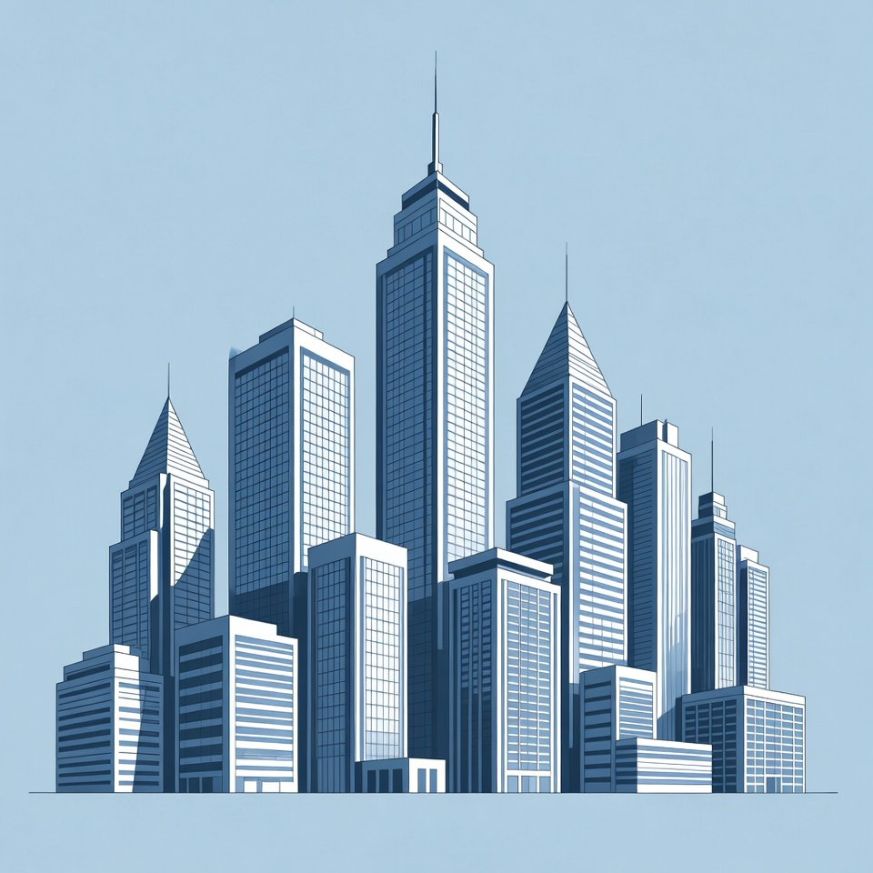 Skyscrapers City Skyline Illustration Skyscrapers City Skyline Illustration