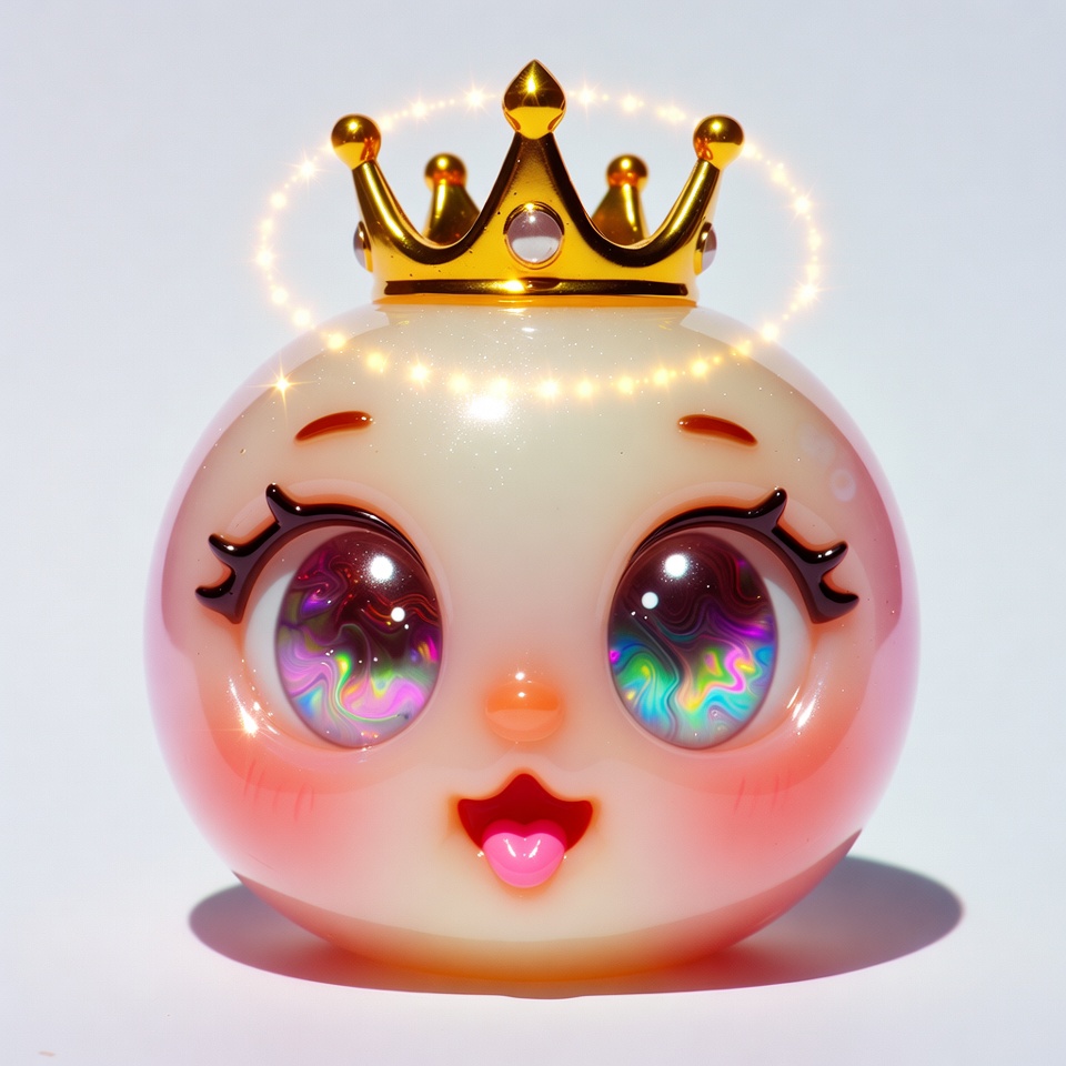 Cute chibi girl with golden crown Cute chibi girl with golden crown