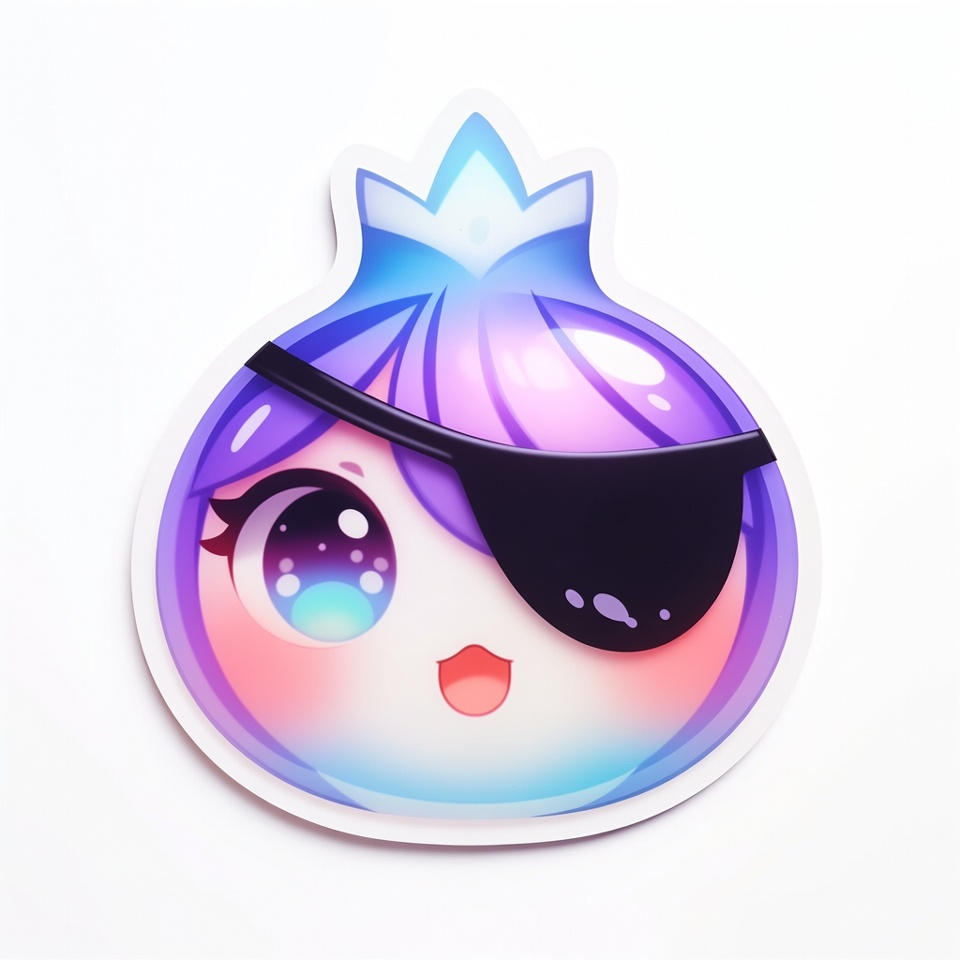 Cute anime girl pirate sticker Cute anime girl pirate sticker