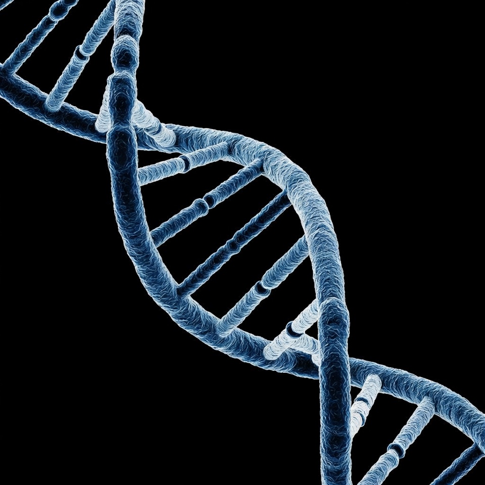 Blue DNA double helix structure Blue DNA double helix structure