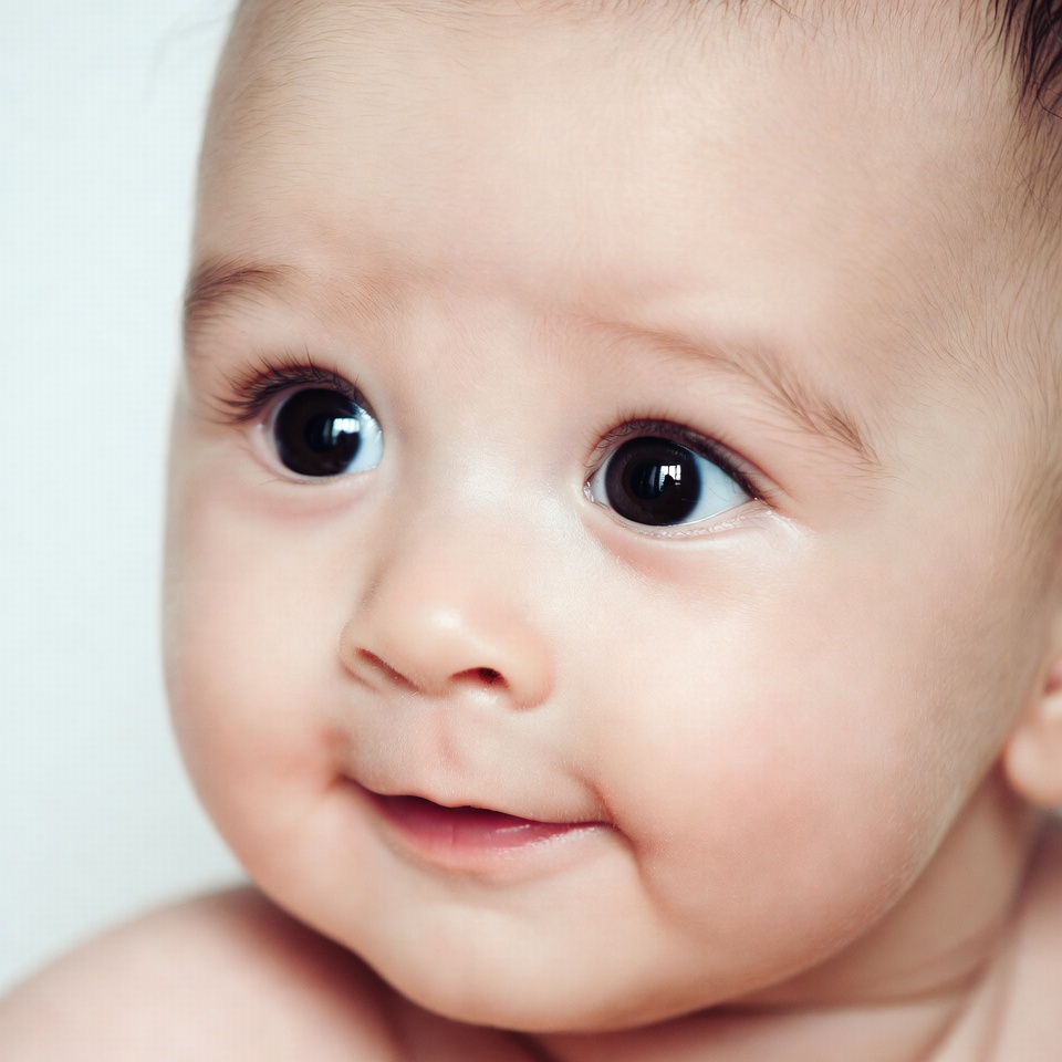 Smiling Baby with Big Eyes Smiling Baby with Big Eyes