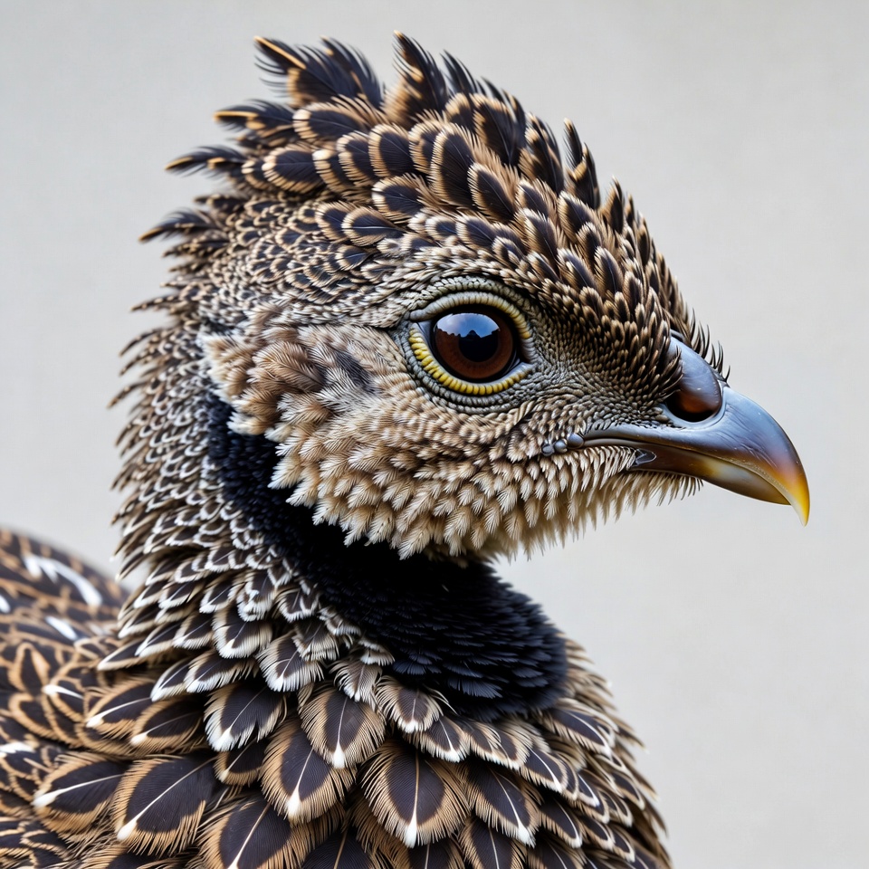 Close-up of crested francolin head Close-up of crested francolin head