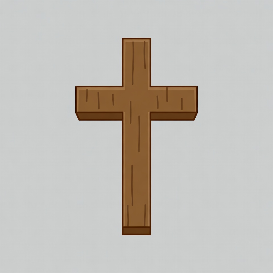 Wooden Christian Cross Illustration Wooden Christian Cross Illustration