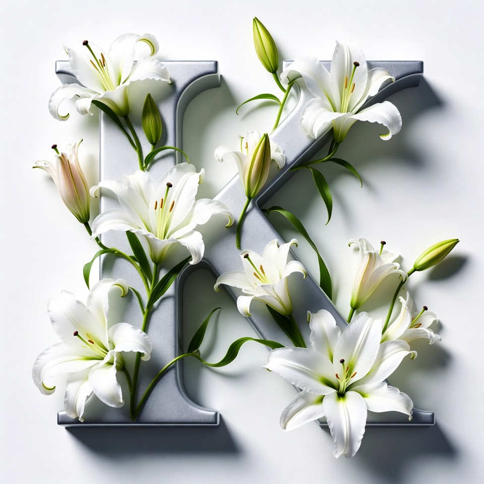 Lilies Forming Letter K Lilies Forming Letter K