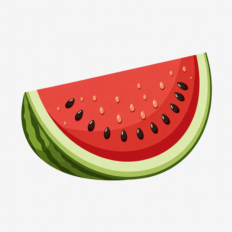 Sliced Watermelon Illustration Sliced Watermelon Illustration