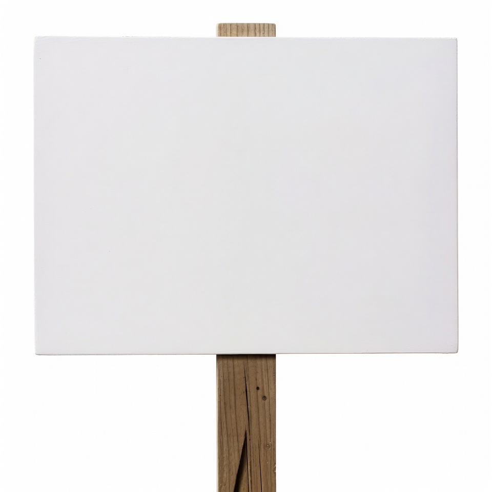 Blank Canvas on Wooden Easel Blank Canvas on Wooden Easel