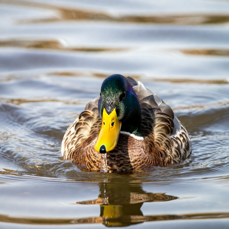 Male mallard duck on water Male mallard duck on water