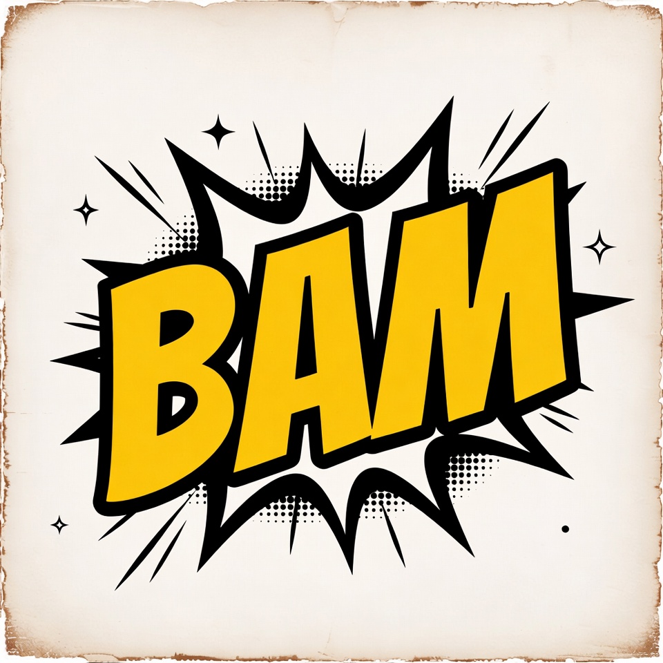 Yellow BAM Comic Book Explosion Yellow BAM Comic Book Explosion