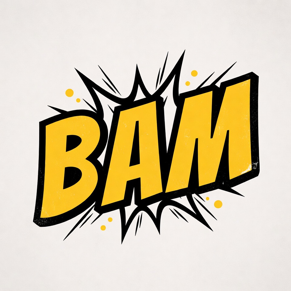 Yellow BAM Comic Book Explosion Yellow BAM Comic Book Explosion