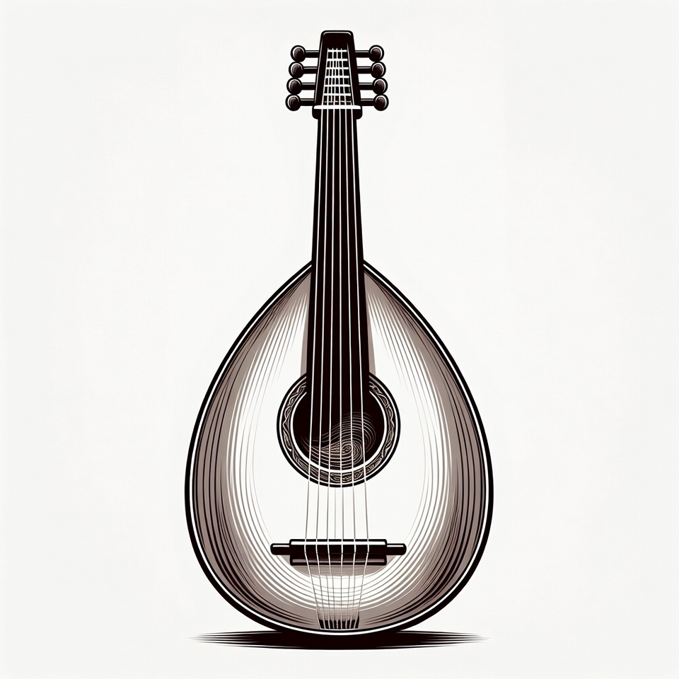 Oud Lute Illustration Oud Lute Illustration