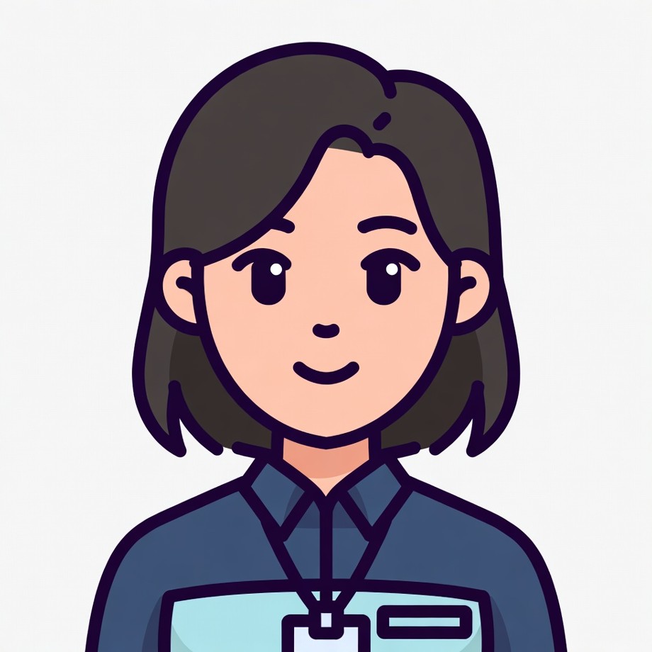 Asian woman with ID badge Asian woman with ID badge