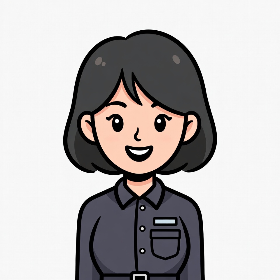 Smiling Asian woman in uniform Smiling Asian woman in uniform