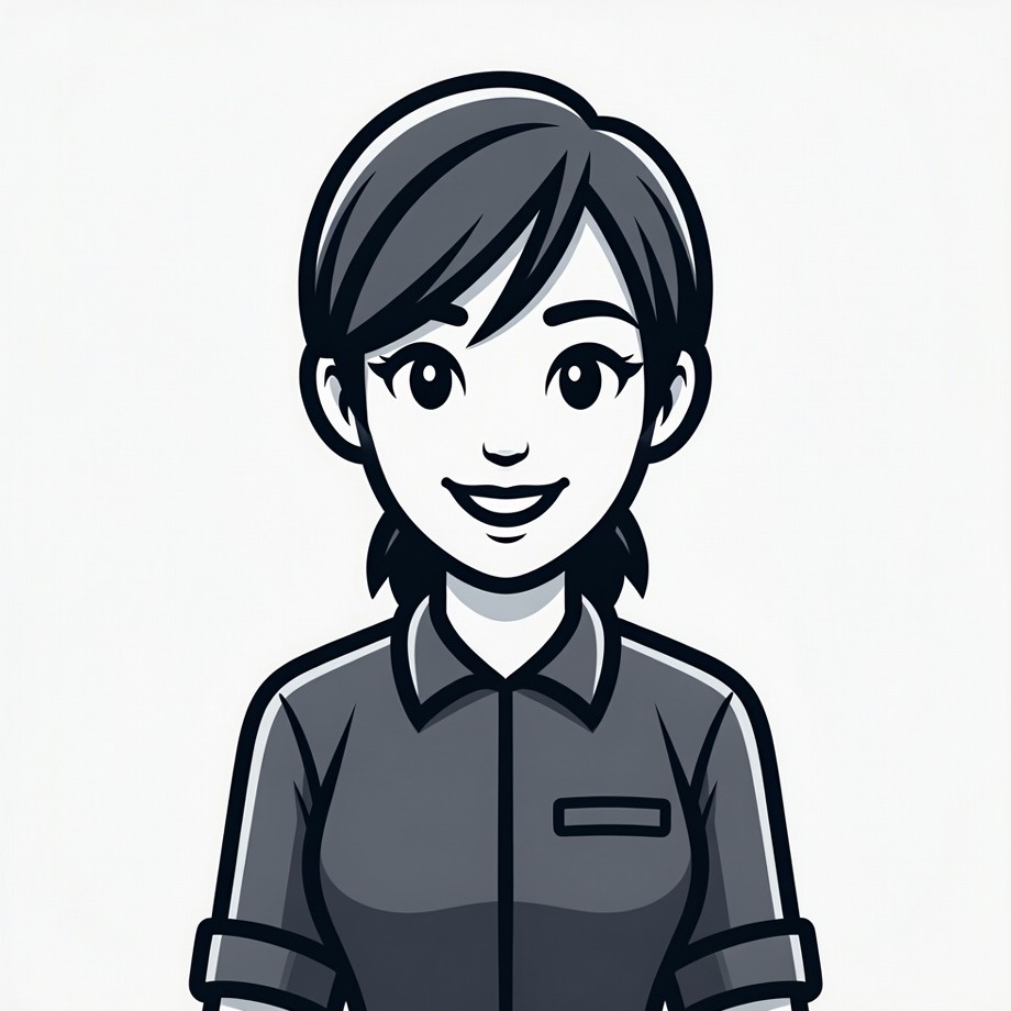 Smiling woman in collared shirt Smiling woman in collared shirt