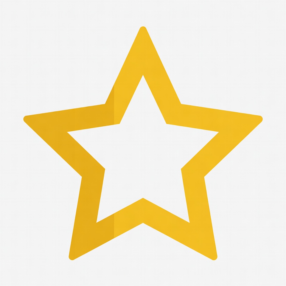 Golden Outline Star Icon Golden Outline Star Icon