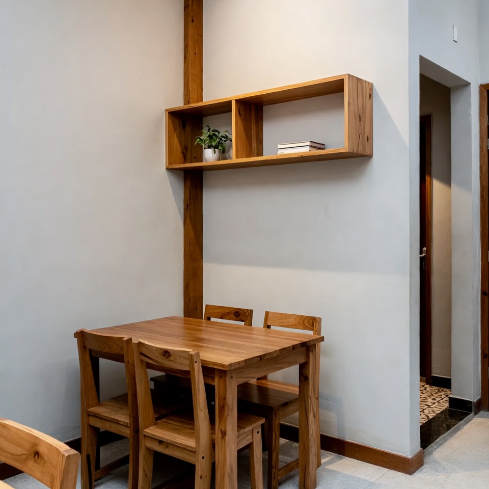 Wooden dining table with chairs Wooden dining table with chairs