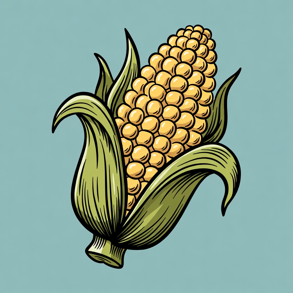 Corn cob illustration Corn cob illustration