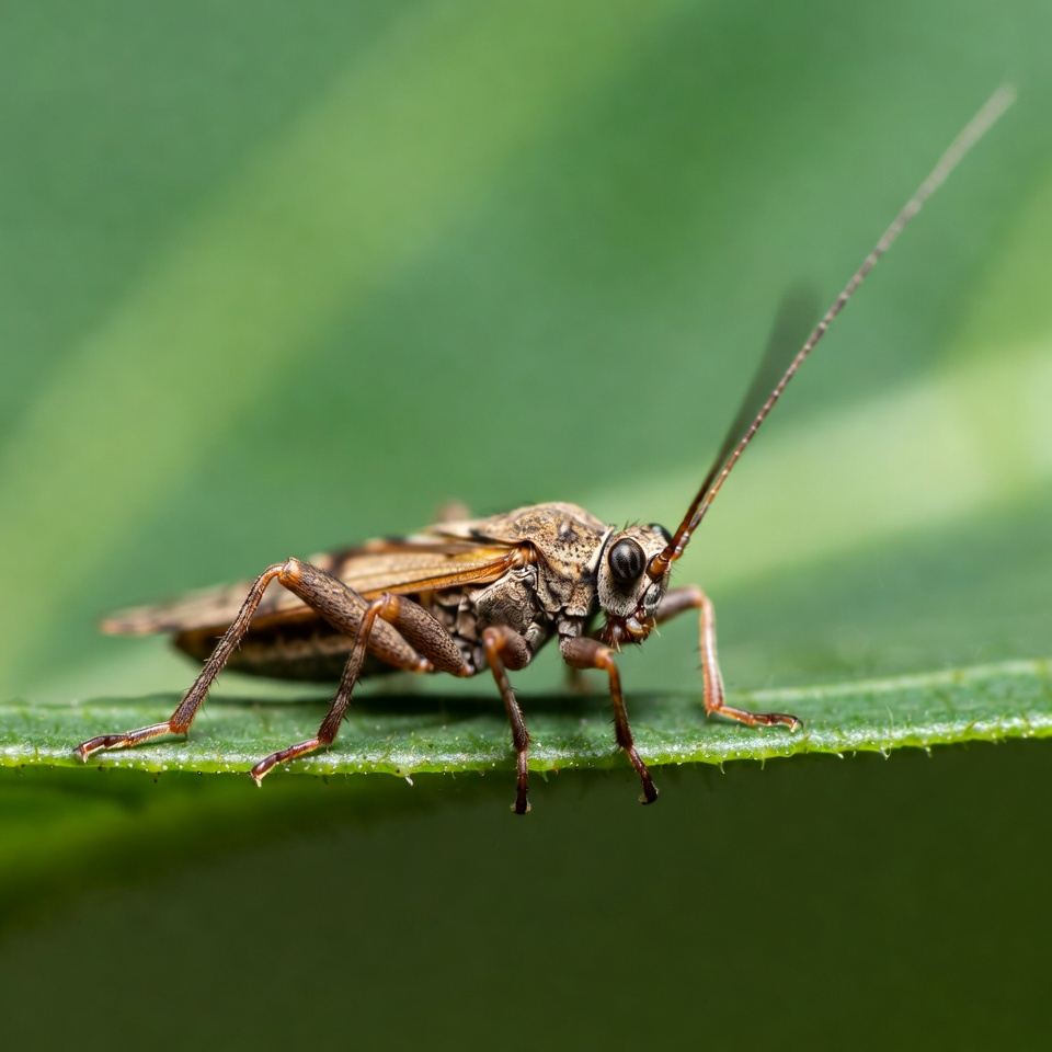 Grasshopper on green leaf Grasshopper on green leaf