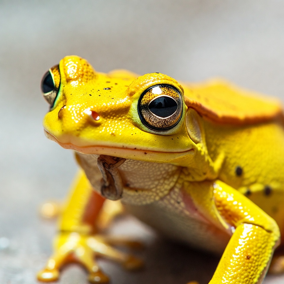 Yellow tree frog close-up Yellow tree frog close-up