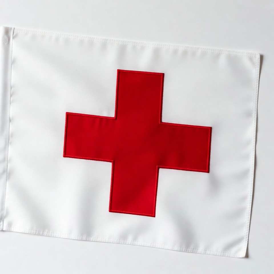 Red Cross on White Flag Red Cross on White Flag