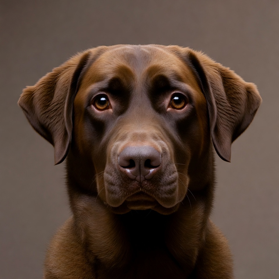 Chocolate Labrador Retriever close-up Chocolate Labrador Retriever close-up