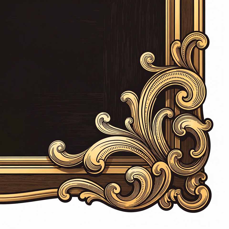 Ornate Golden Picture Frame Ornate Golden Picture Frame