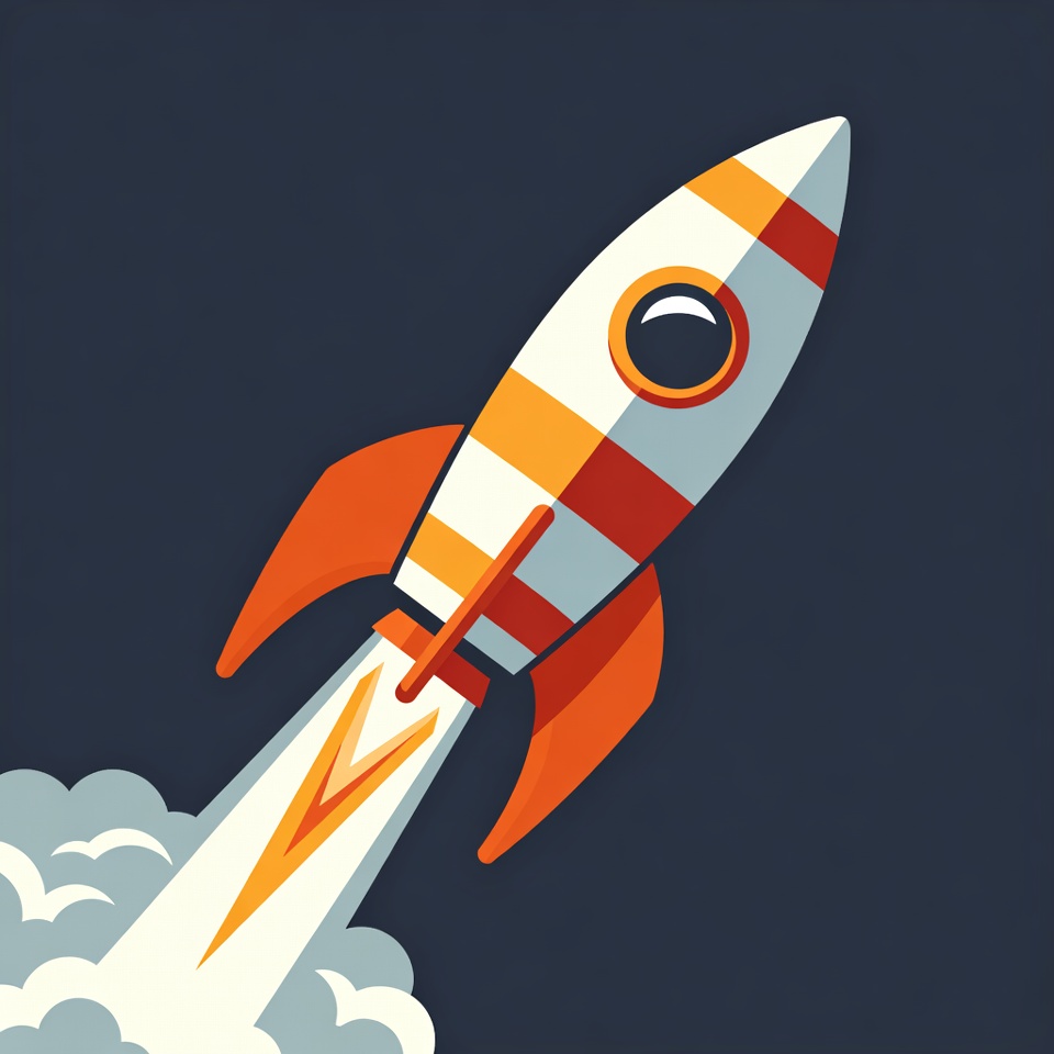 Rocket launching upwards Rocket launching upwards