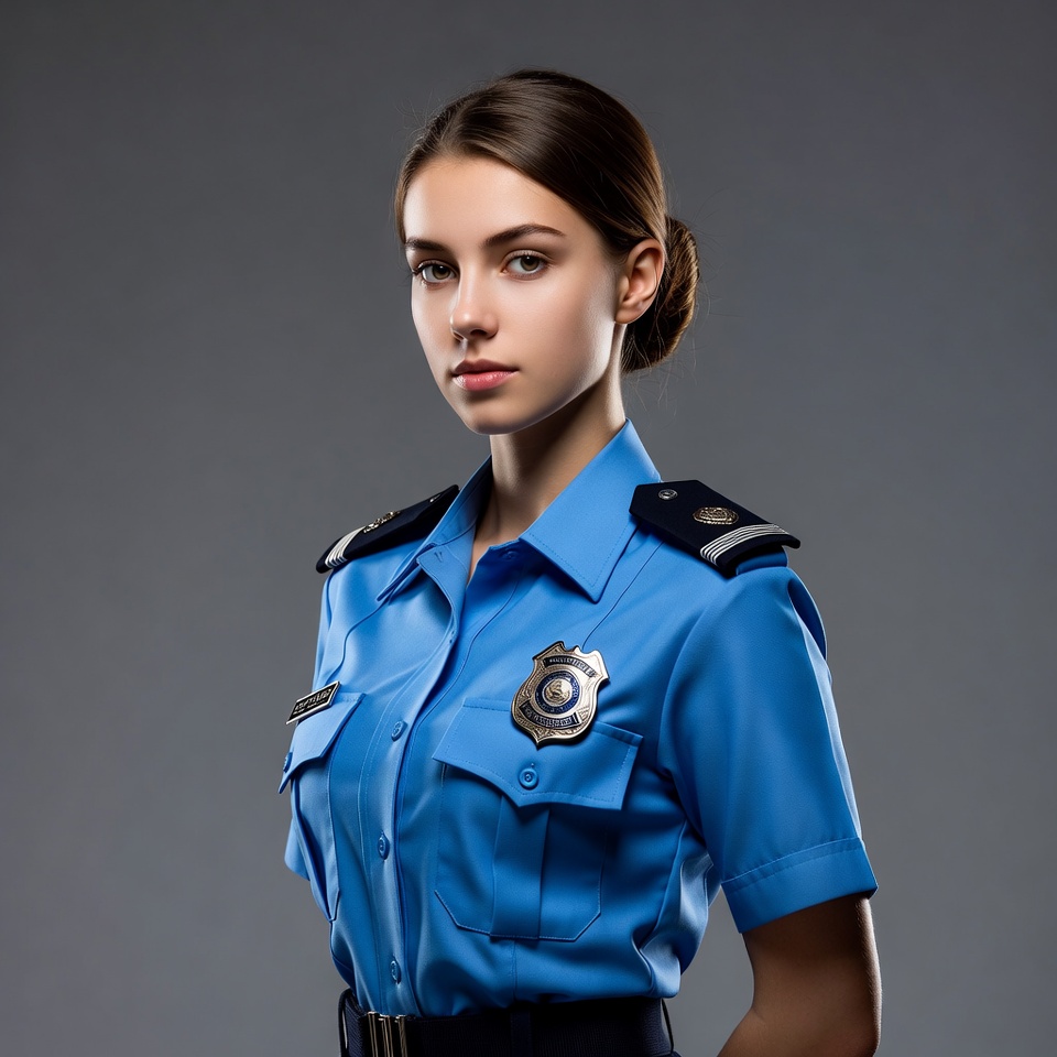 Female police officer in uniform Female police officer in uniform