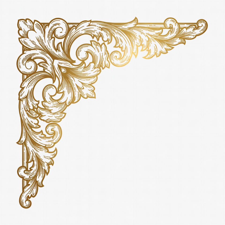 Gold Ornate Corner Border Gold Ornate Corner Border