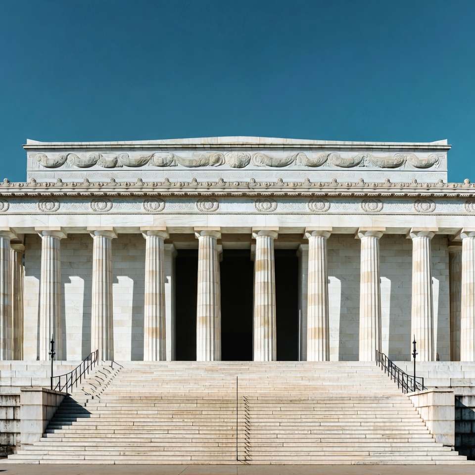 Lincoln Memorial with Columns and Steps Lincoln Memorial with Columns and Steps