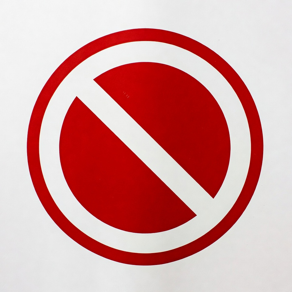 Red prohibition sign Red prohibition sign