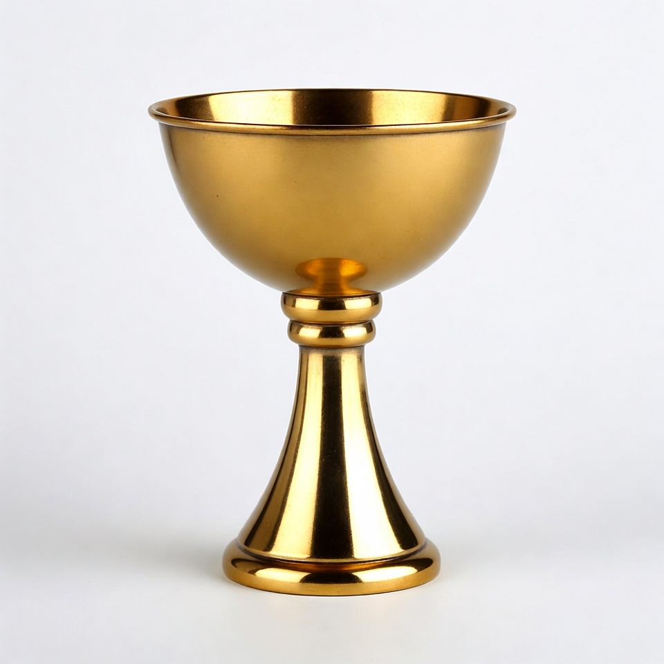 Golden Chalice on White Background Golden Chalice on White Background