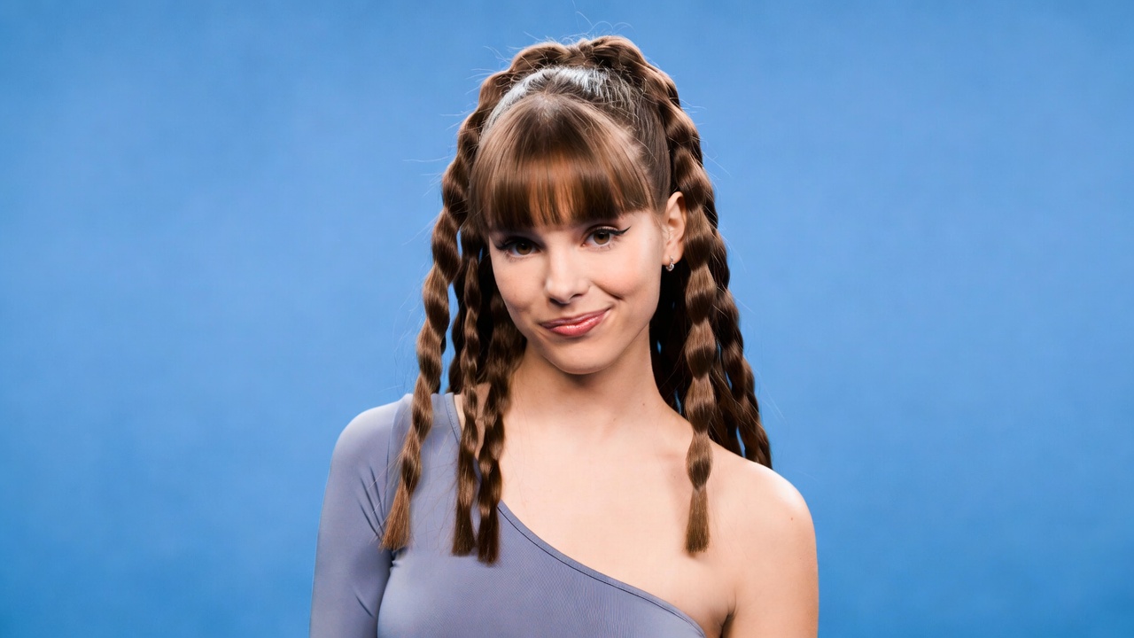 Woman with braided hair smiling Woman with braided hair smiling